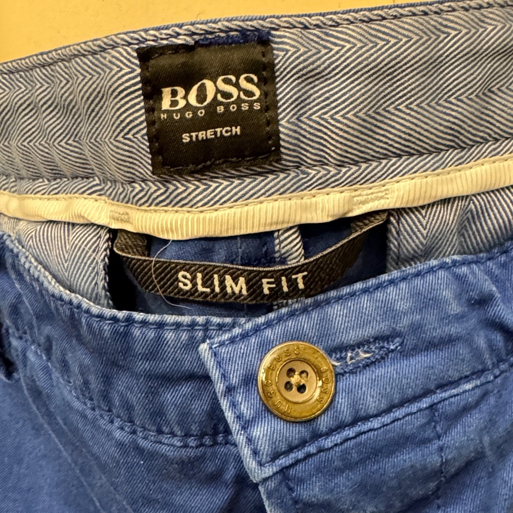 Hugo Boss Rice-1-D Slim Fit Stretch Chino Pants - Royal Blue - 34R